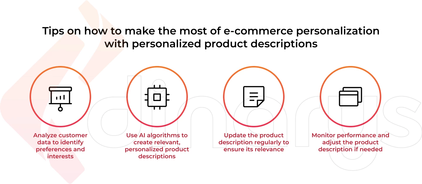 Tips on how to make the most of e-commerce personalization with personalized product descriptions: